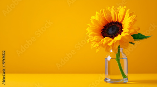 Single Fresh Sunflower in G...