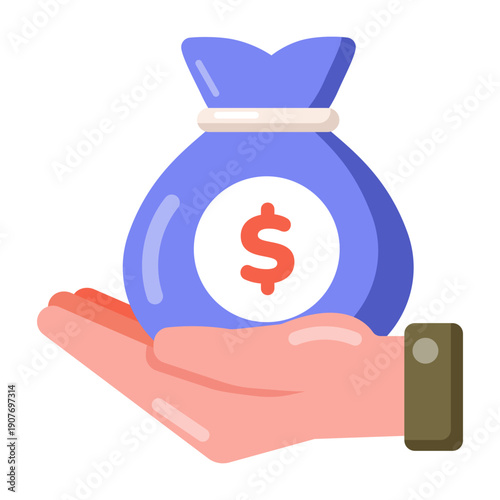 A flat style icon showing cloud server infrastructure