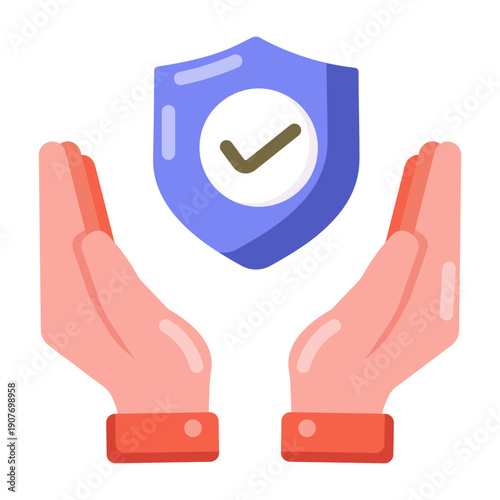 A flat style icon representing health insurance