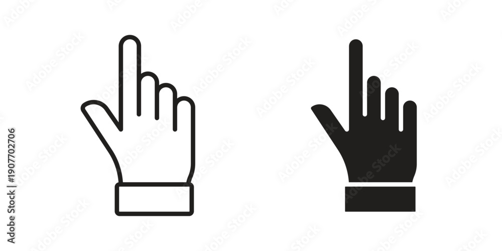 Fototapeta premium Hand pointer icon suitable vector symbol for graphic design, logo, web site, social media