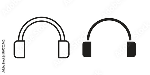Headphones icon suitable vector symbol for graphic design, logo, web site, social media