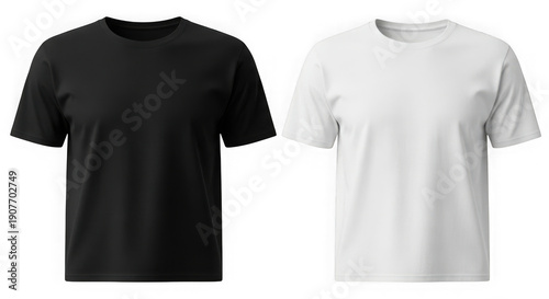 Wallpaper Mural Black and white t-shirts for men isolated on transparent background Torontodigital.ca