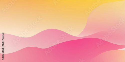 Abstract pink wavy background with hearts and artistic design
