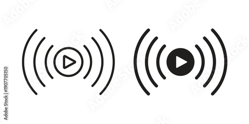 Live streaming icon suitable vector symbol for graphic design, logo, web site, social media