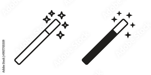 Magic wand icon suitable vector symbol for graphic design, logo, web site, social media