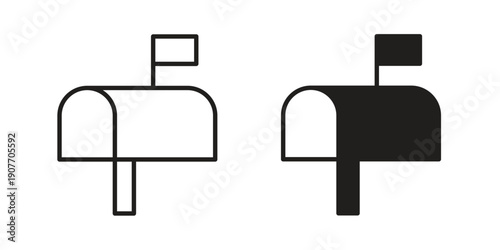 Mailbox icon suitable vector symbol for graphic design, logo, web site, social media