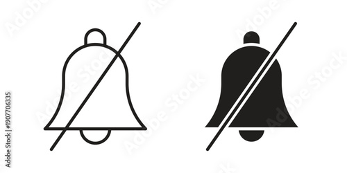 Notification off icon suitable vector symbol for graphic design, logo, web site, social media