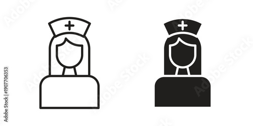 Nurse icon suitable vector symbol for graphic design, logo, web site, social media