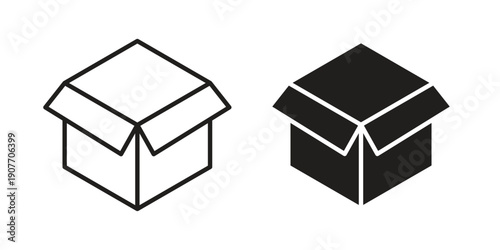 Open box icon suitable vector symbol for graphic design, logo, web site, social media