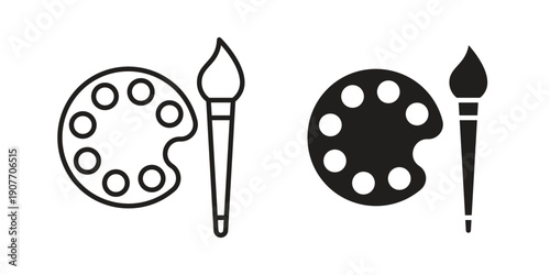 Paint icon suitable vector symbol for graphic design, logo, web site, social media
