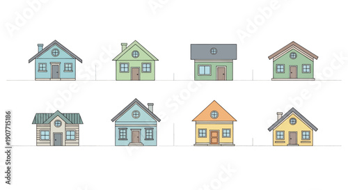 Collection of Diverse Residential Houses and Homes.