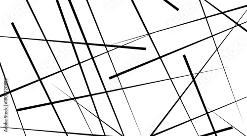 Random geometric line pattern on a transparent background. Random chaotic lines abstract geometric patterns of modern design.
