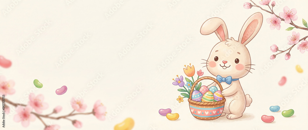 Fototapeta premium Smiley Bunny for Easter Celebration 