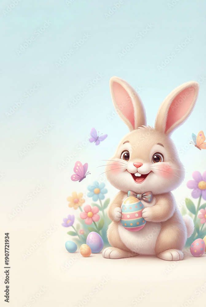 Fototapeta premium Smiley Bunny for Easter Celebration 