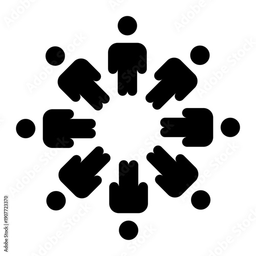 Cooperative Association solid icon