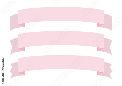 Ribbon banner set　リボンラベル帯イラストセット