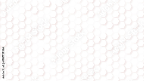 Hexagon white background. Geometric grid. Honeycomb texture. Black honeycomb on a white background. Seamless texture. Isometric geometry. 
