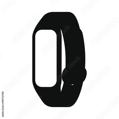 Fitness tracker icon silhouette