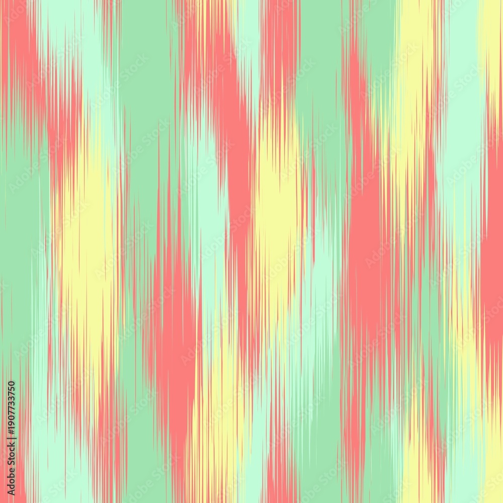 Obraz premium Hand-drawn Modern Elegant Spring Ikat Streaks Seamless Pattern in Pastel Tones for Summer Fashion