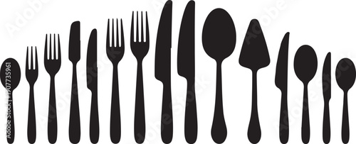 Cutlery tableware icons