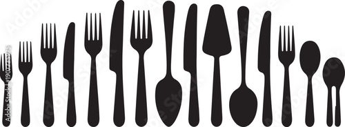 Cutlery tableware icons