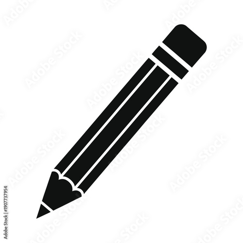 Black pencil icon on, ui elements