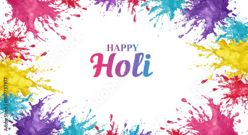 Colorful Holi Celebration: A vibrant splash of colors announces the joyous festival of Holi, where the spirit of happiness and festivity fills the air.