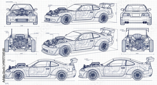 Car Design Sketches and Illustrations.