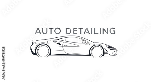 Car Detailing Service Illustration Design.