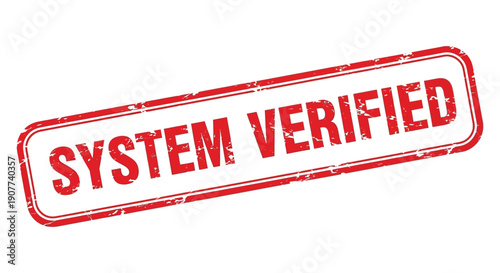 A red rectangular stamp displaying the word verified in white capital letters indicating system approval high quality professional detailed modern elegant