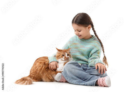 Cute little girl with fluff...
