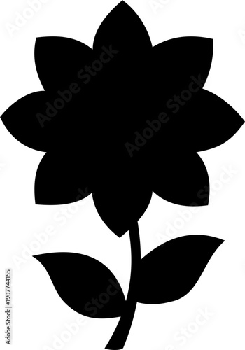 silhouette of a flower