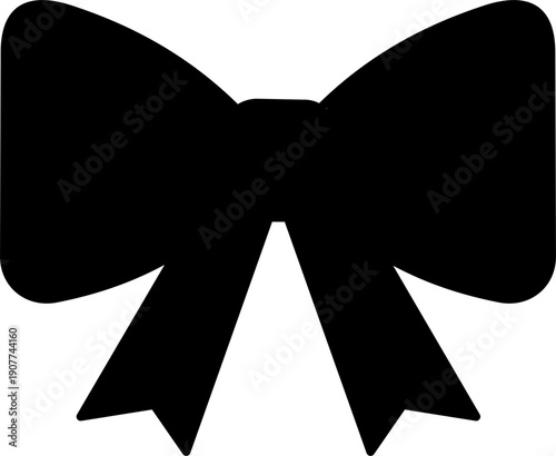 silhouette of a cute bow