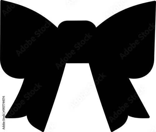 silhouette of cute bow