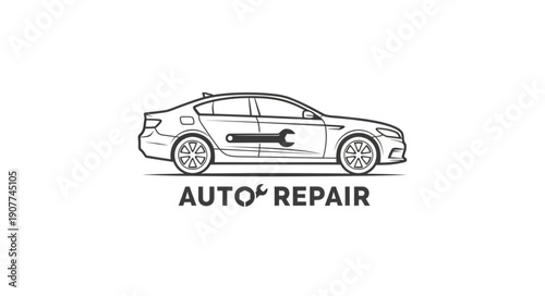 Car Repair Service Illustration Design.