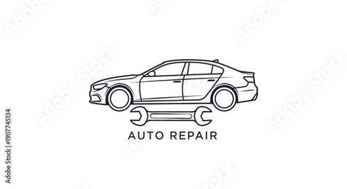 Car Repair Service Illustration Design.
