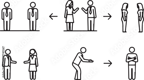 Man Lying Down to Sitting Up Exercise Sequence Icon Isolated on white background