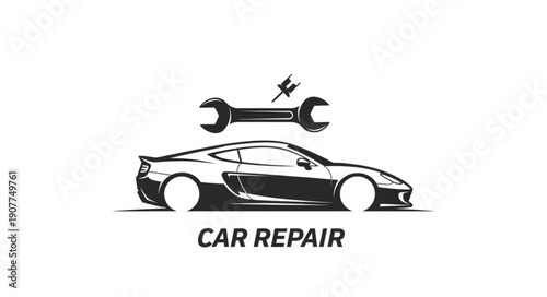 Car Repair Service Illustration Graphic.