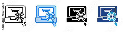 Webpage Icon set multiple style collection