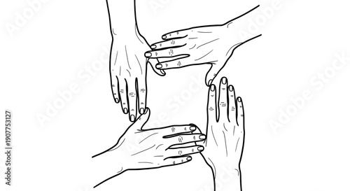 four hands communication icon