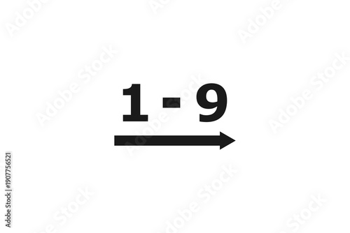 solid and outline icon of sort numerical