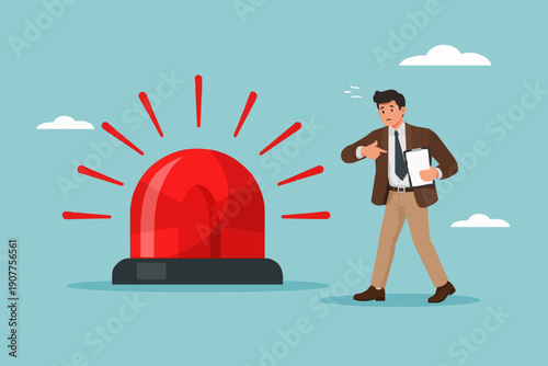 Warning Signal With Person