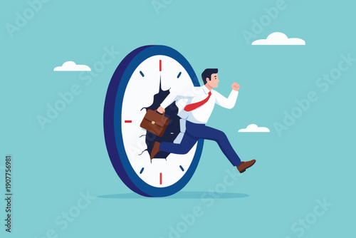 Running Through Time Concept