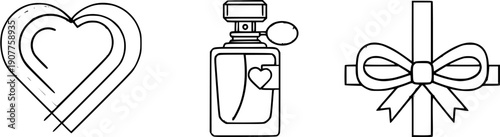 High-end romantic icons for luxury branding and upscale Valentine designs.