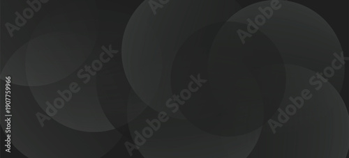 Dark gray background. Abstract gray circles background. Modern metallic background design template for wallpaper, backdrop, banner, corporate, website landing page designs EPS10