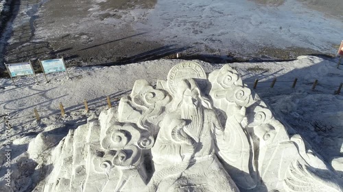 Chaka Salt Lake Crystallized Minerals and Salt Sculptures
