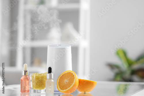 Air humidifier with bottles...