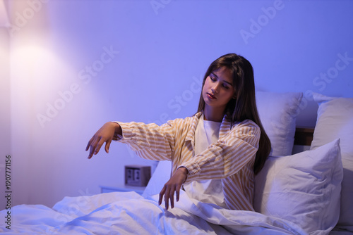 Female sleepwalker with sle...