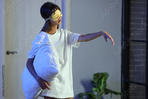 Female sleepwalker with sle...