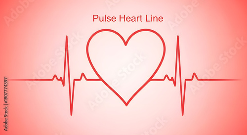 Wallpaper Mural heart and heartbeat symbol Torontodigital.ca